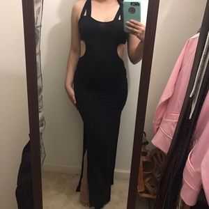 Sexy black maxi dress